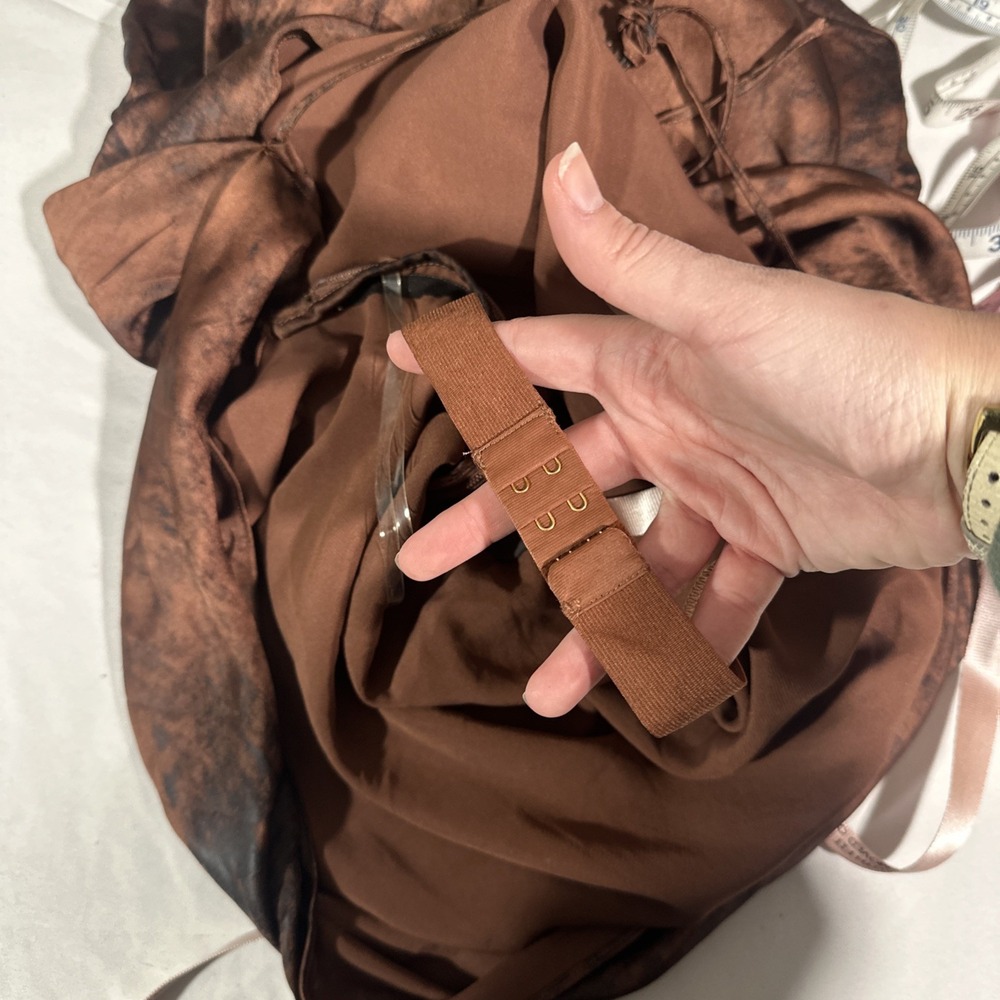NEW $269 House‎ of CB [ Small ] ALAINA Antique Copper Bias Cut Maxi Dress 7064 - Picture 4 of 16